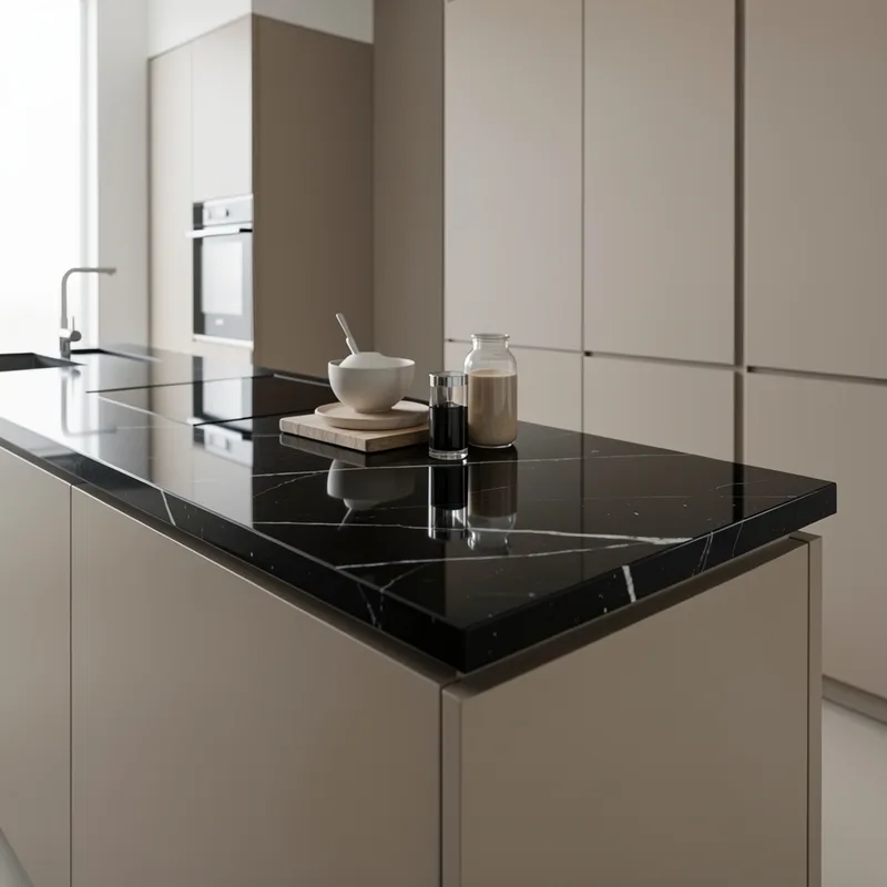 Plan de travail noir brillant : prix, matériaux et entretien en 2026